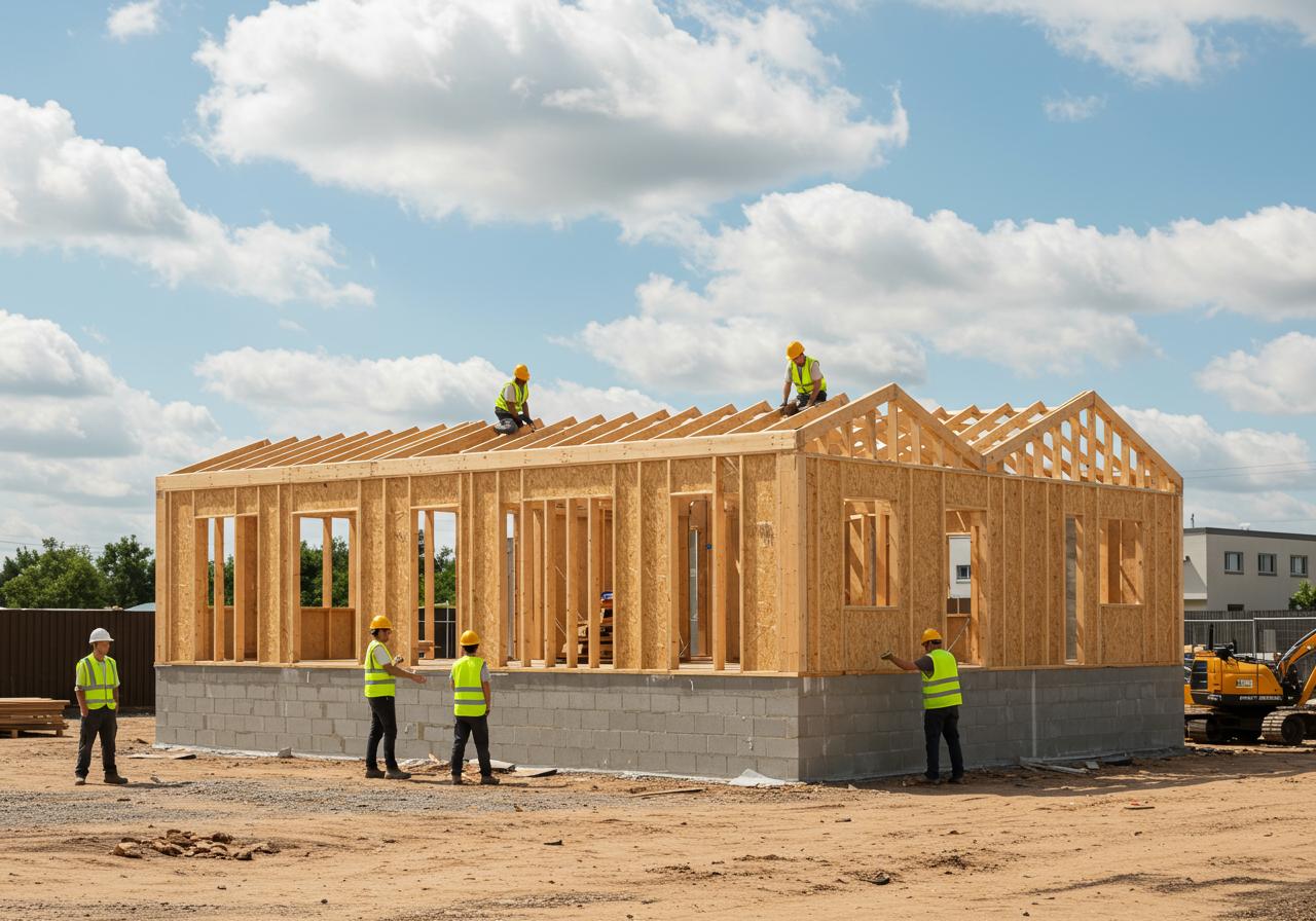  Onsite Prefab Home Assembly 