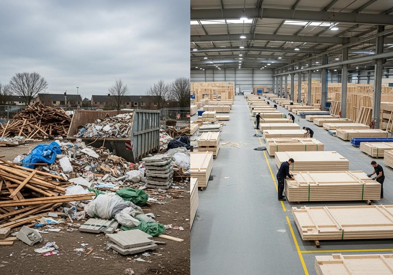  Prefab Construction Reduces Waste 